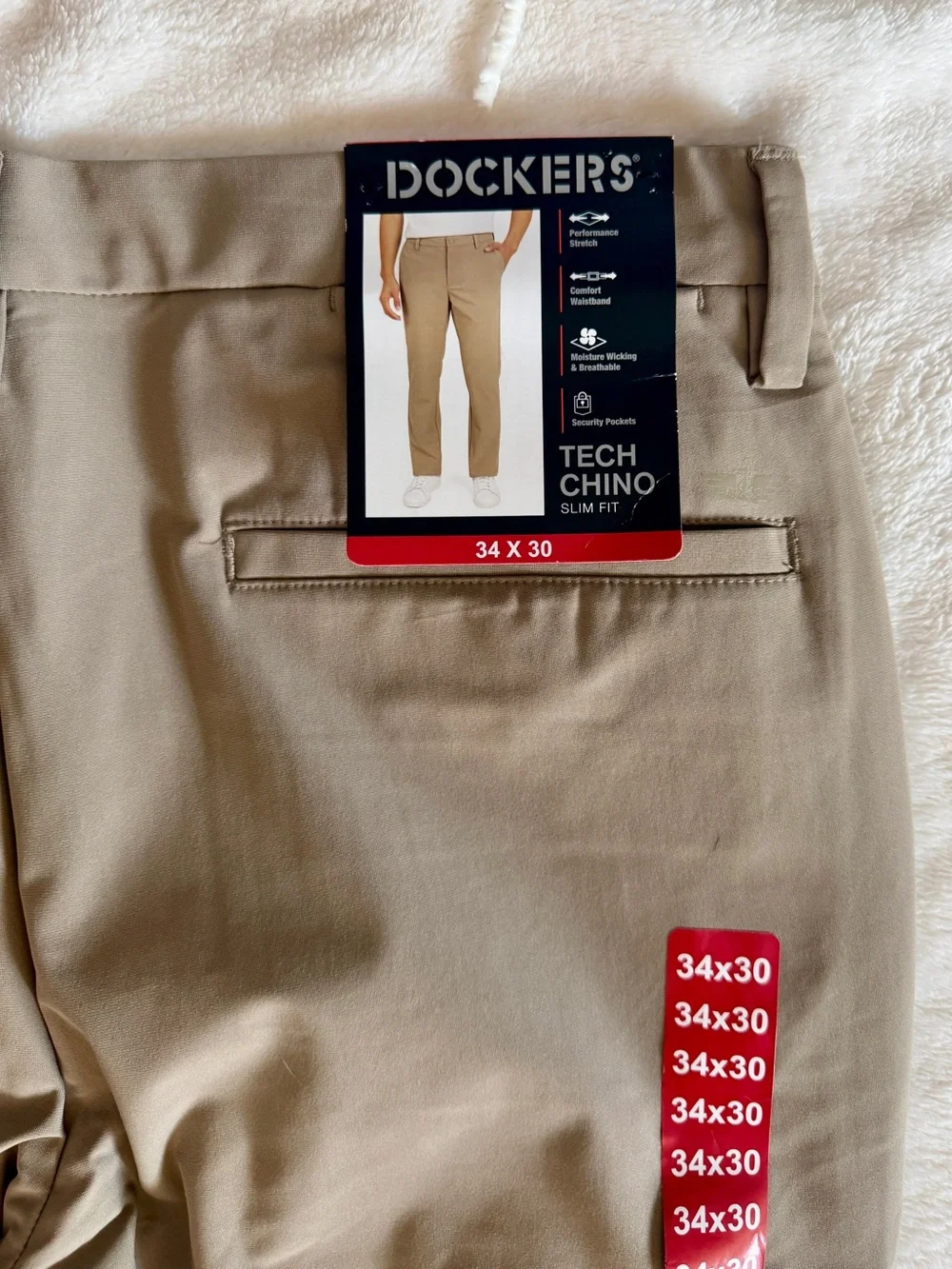 Dockers Men's Tan Slim Chino Pants